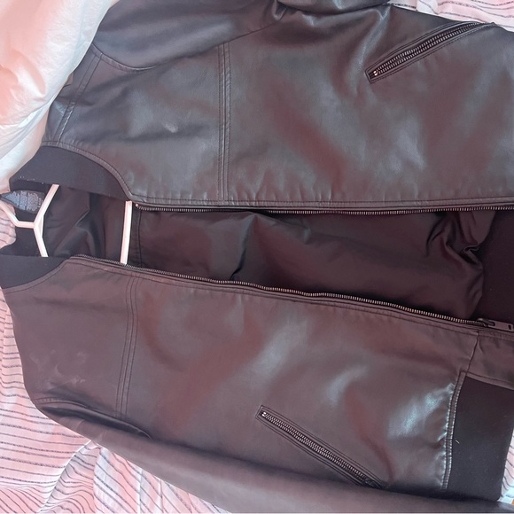 Express leather bomber jacket - Picture 1 of 3